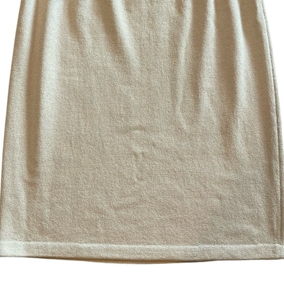 St. John By Marie Gray Knit Pencil Skirt, Size 14, Color Cream, Pull On, Classic - Picture 9 of 9